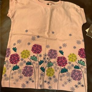 Tea Collection Pink Floral Kids Tee